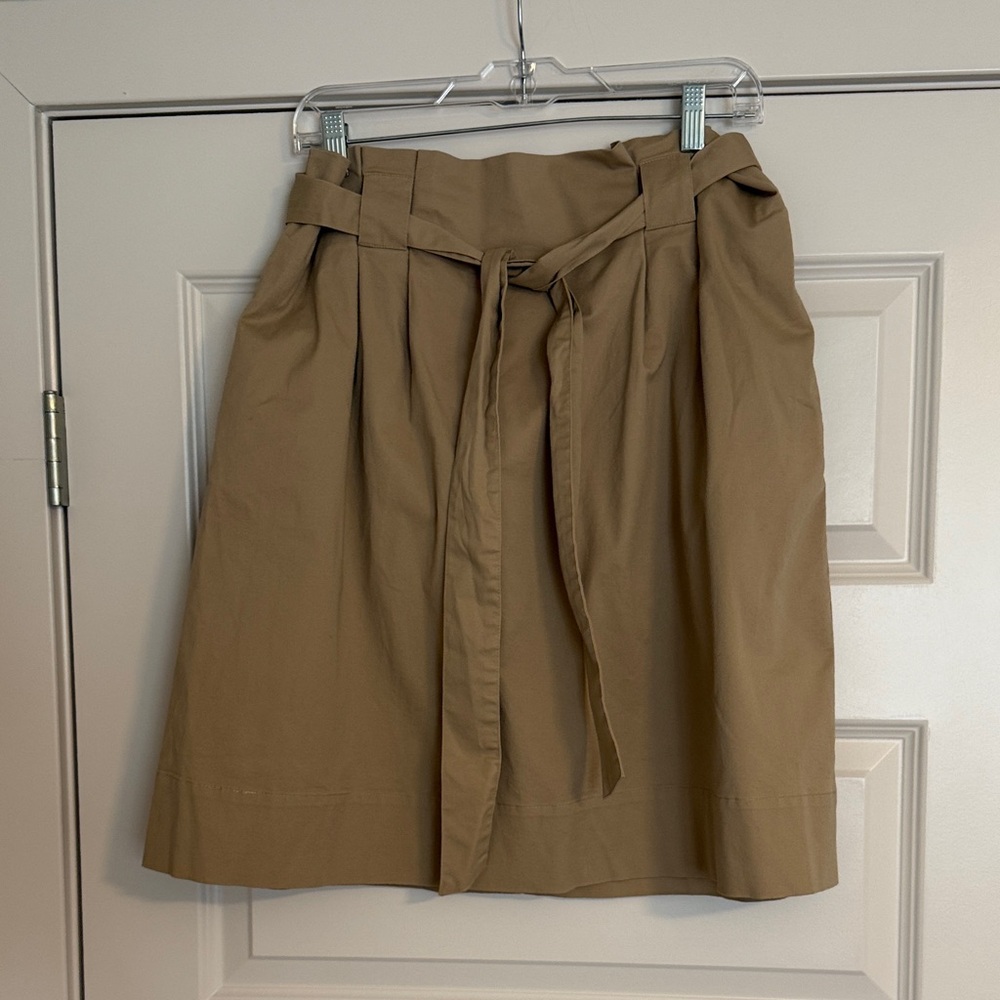 A New Day Tan Women's Skirt with Belt and Pockets